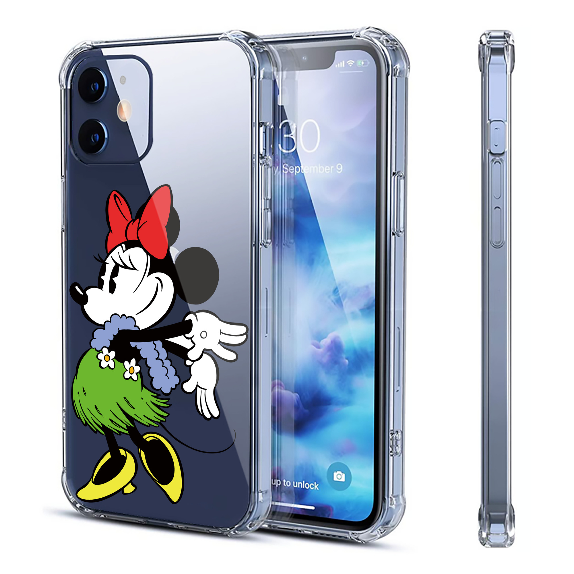 （画像用） ミッキーマウス Mickey Mouse 【iPhone 12シリーズ対応】透明スマホケース（クリアソフトケース）